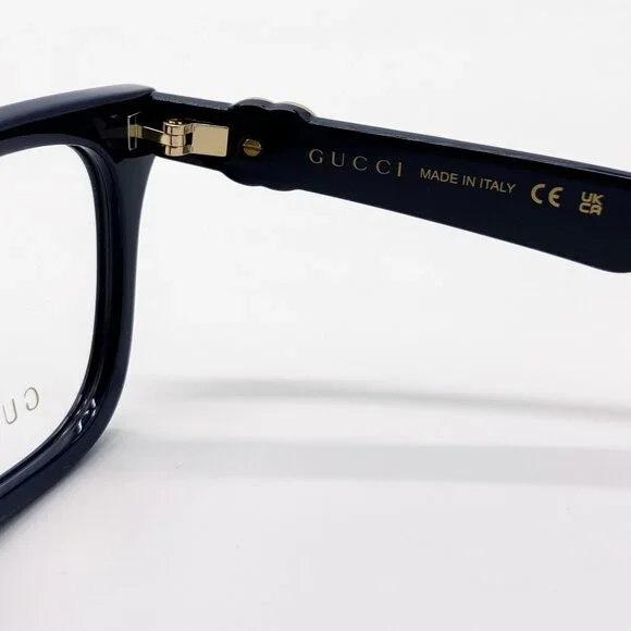 NEW GUCCI GG1536O 011 EYEGLASSES UNISEX BLUE EYEWEAR